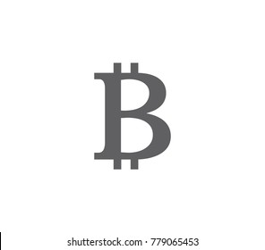 Vector bitcoin icon.  Bitcoin logo icon. Crypto currency. 