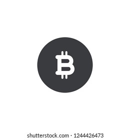 Vector bitcoin icon. Bitcoin symbol shape. Crypto currency. Virtual money. Bicton sign
