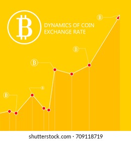 vector bitcoin infographic chart diagram background