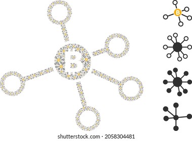 Vector bitcoin node links collage is created from scattered recursive bitcoin node links items. Recursive collage from bitcoin node links.