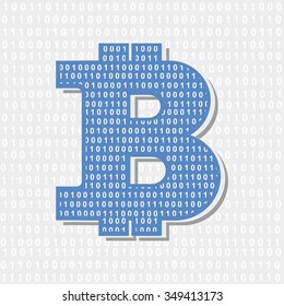 Vector Bitcoin symbol. cryptography