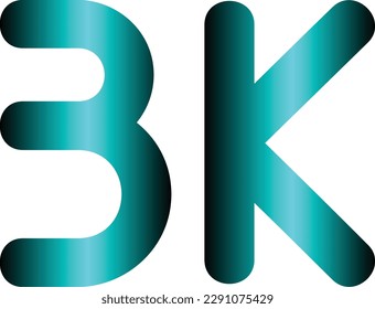 Vector BK letters logo design element with a clean and modern look. Ideal for professional branding and identity.