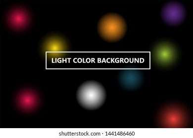 vector black abstract background with colorful ball lights. EPS 10.