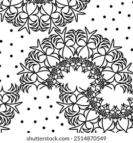 Vektorgrafik schwarz abstrakter floraler Hintergrund