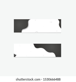 Vector black abstract geometric banner template