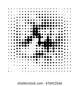 Vector Black Abstract Halftone. Object Isolated On White Background.