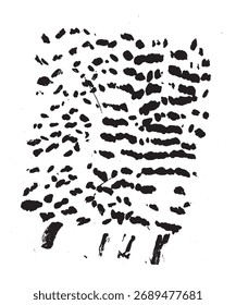Vector black abstract hand-drawn ink dot texture. Black and white pattern for packaging, cosmetic labels, social media, poster design. Minimal calligraphy doodle style.