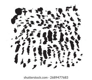 Textura de punto de tinta abstracta de Vector negro dibujado a mano. Patrón blanco y negro para el embalaje, etiquetas cosméticas, redes sociales, diseño de carteles. Estilo de doodle de caligrafía mínima.