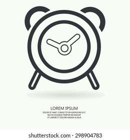 Vector of black alarm-clock symbol or icon