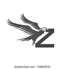 Vector Black American Eagle Initial Z Logo