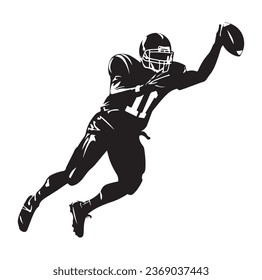 vector black American Football icons on white background
