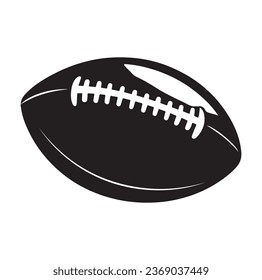 vector black American Football icons on white background
