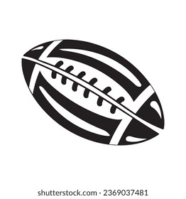 vector black American Football icons on white background
