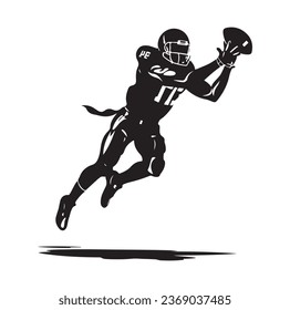 vector black American Football icons on white background
