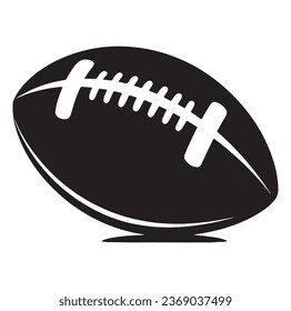 vector black American Football icons on white background

