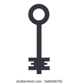 Vector Black Antique Key Icon