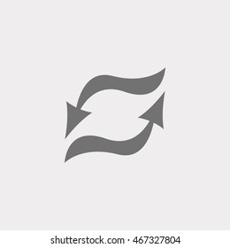 Vector black arrow icon.Activity arrow.