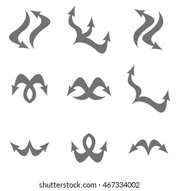 Vector black arrows icon.Set of activity arrows.