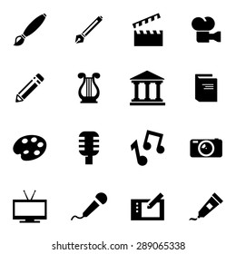 Vector Black Art Icon Set.