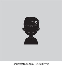 vector black avatar icon
