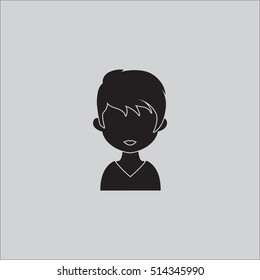 Vector Black Avatar Icon Stock Vector (Royalty Free) 514345990 ...