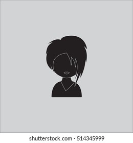 Vector Black Avatar Icon Stock Vector (Royalty Free) 514345999 ...