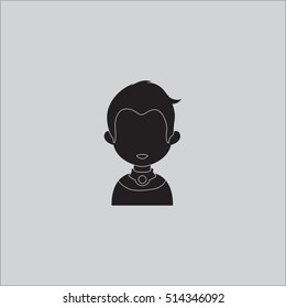 vector black avatar icon
