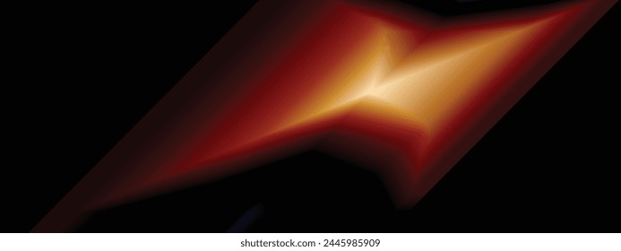 Vector. Black background with burst of amber light. Abstract design for web, banners and headers.