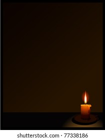 vector black background with candle