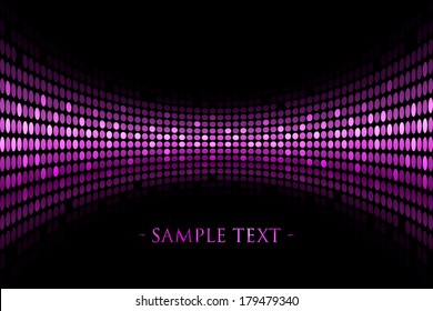 Vector black background with purple lights with space for your text