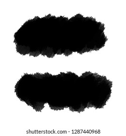 Vector black background for text paint, ink brush stroke, brush, line or texture. Dirty artistic design element, box, frame or background for text.