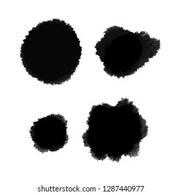 Vector black background for text paint, ink brush stroke, brush, line or texture. Dirty artistic design element, box, frame or background for text.