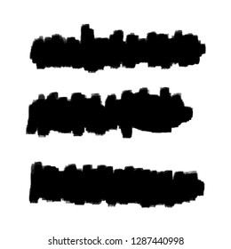 Vector black background for text paint, ink brush stroke, brush, line or texture. Dirty artistic design element, box, frame or background for text.