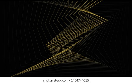 vector black background with yellow stripe decoration