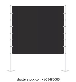 vector black banner flag
