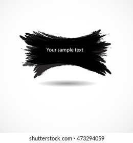 Vector black banner with place for your text