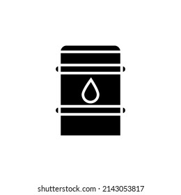 vector black barrel icon on white background