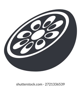 Vetor preto ícone básico - Maracuya Fruit
