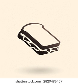 Vector Black Basic Icon of Sandwich