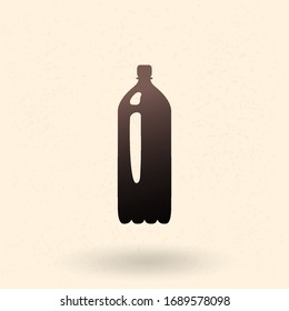Vector Black Basic Plastic Bottle Icon