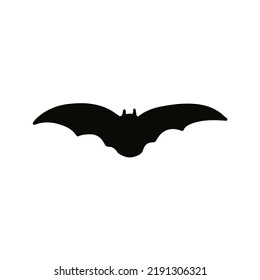 Vector black bat silhouette isolated