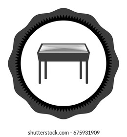 vector black BBQ Grill icons on white background