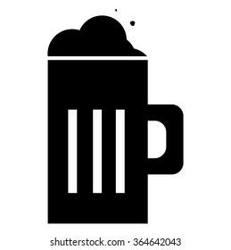 Vector black beer icon.