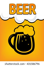 Vector black beer icon