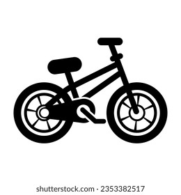 Vector Black Bicycle Icon. Simple Minimalistic Vector Bike Icon. Cycling Sign, Bicycle Shape. Trendy Flat Bike Design Elements for Logo, Web, Social Media, UI, App. Side View