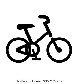 Vector Black Bicycle Icon. Simple Minimalistic Vector Bike Icon. Cycling Sign, Bicycle Shape. Trendy Flat Bike Design Elements for Logo, Web, Social Media, UI, App. Side View