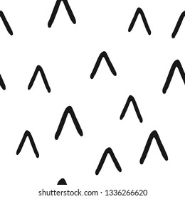 vector black bird footstep seamless pattern background
