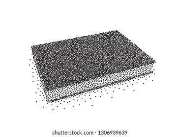 Vector black blank book cover isolated on white background
