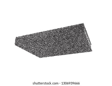 Vector black blank book cover isolated on white background