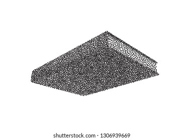 Vector black blank book cover isolated on white background